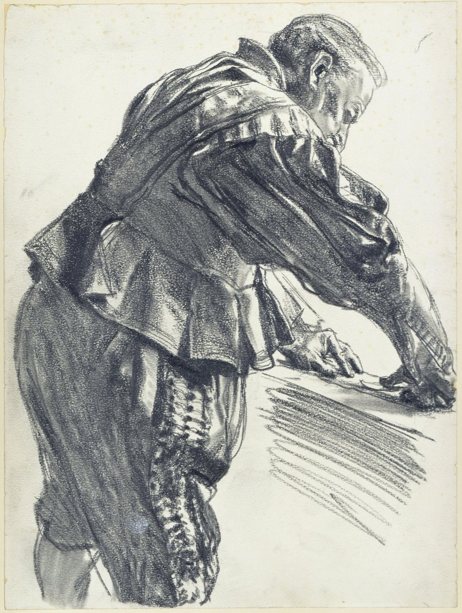 Maquete com um vestido de gala do Eleitor Johann Georg I da Saxónia, no Museu Histórico de Dresden de Adolph Menzel