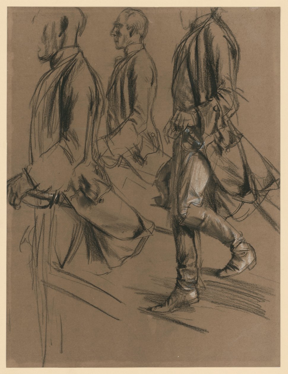 Oficial da comitiva de Frederico II. Estudo de modelo para «O encontro entre Frederico II e José II em Neisse» de Adolph Menzel