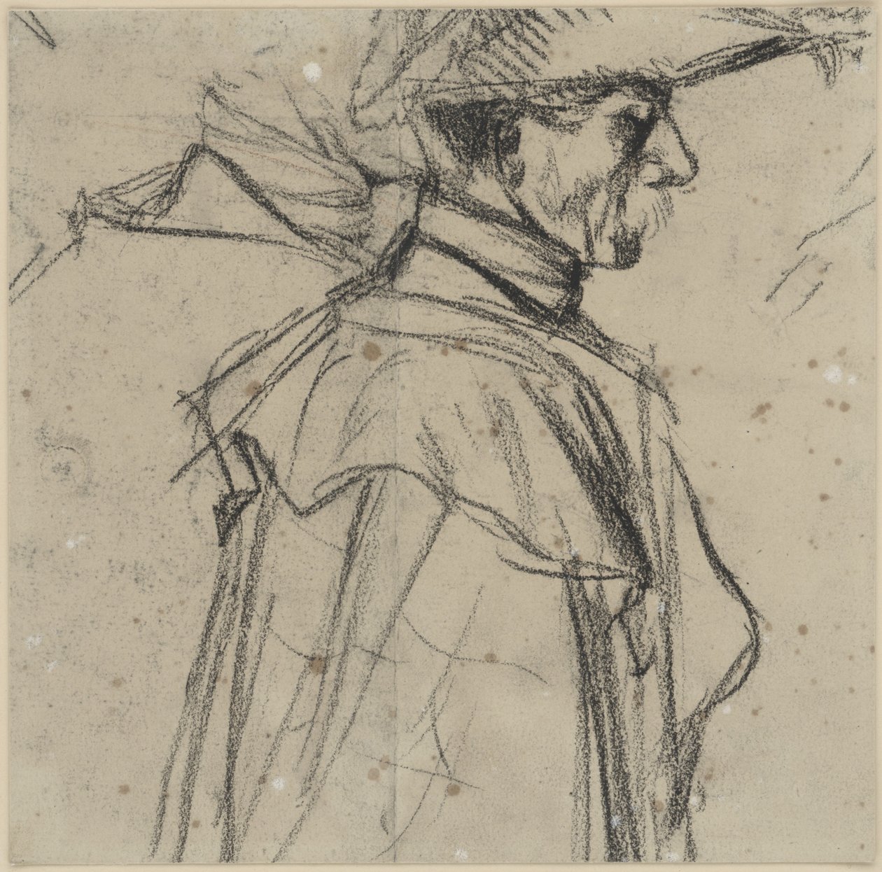 Oficial com chapéu e casaco de Adolph Menzel