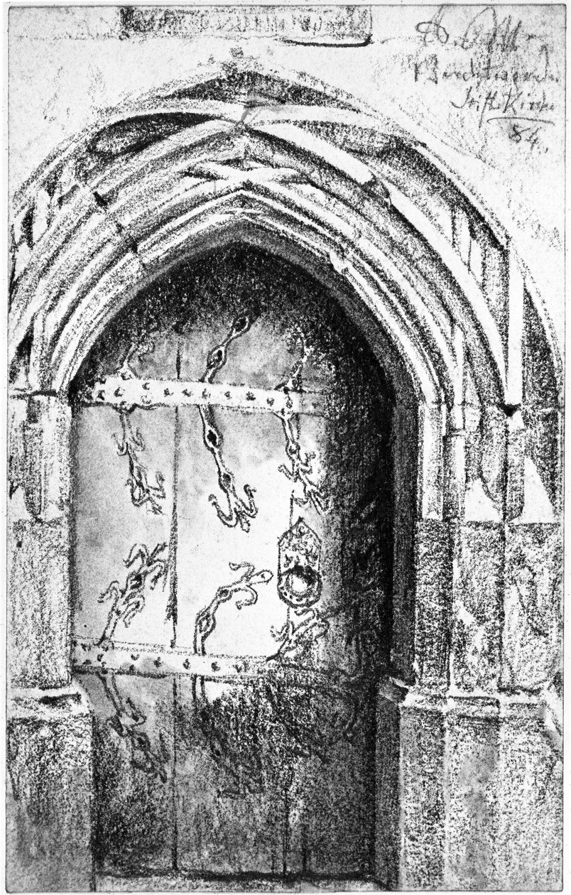 Portal na igreja colegiada de Berchtesgaden de Adolph Menzel