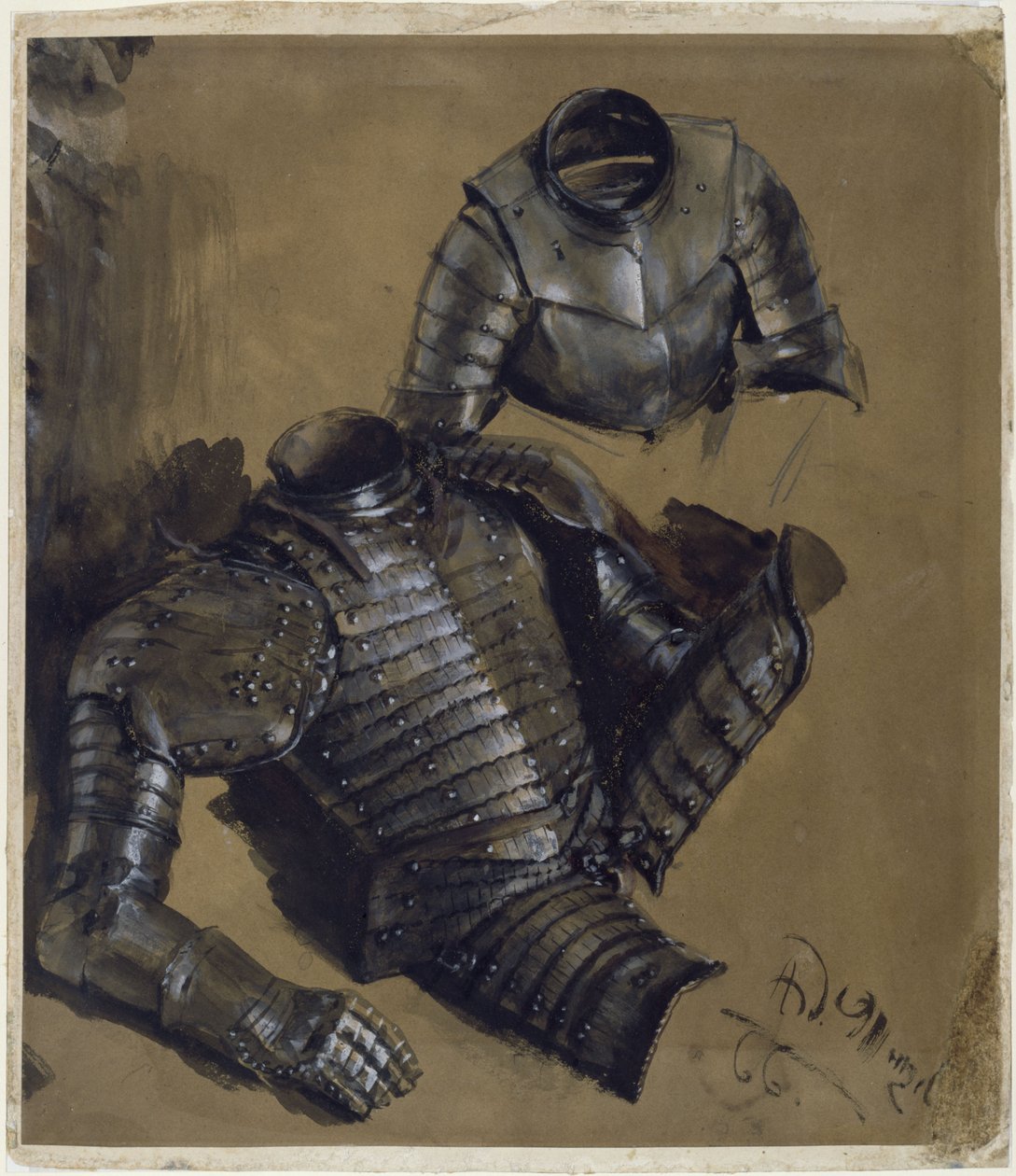 Estudos de armaduras de Adolph Menzel
