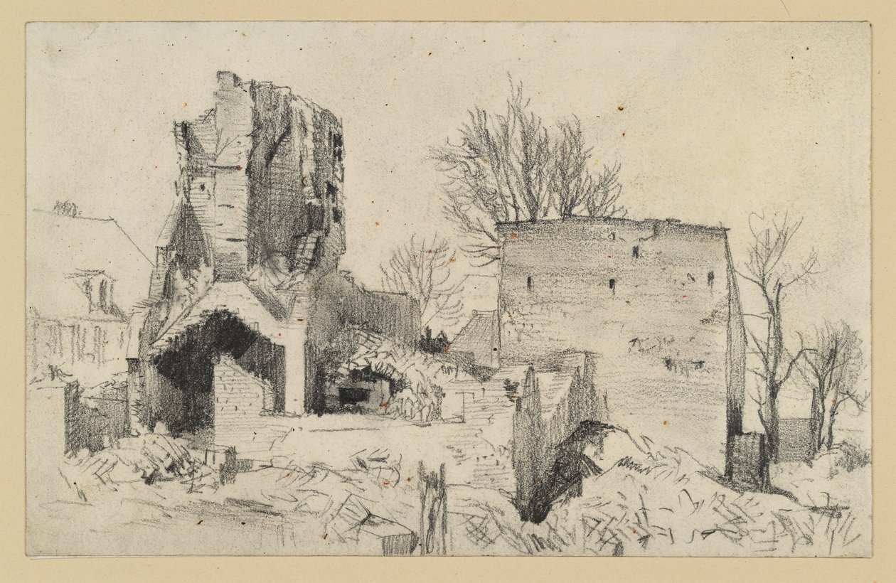 Ruína de uma casa de Adolph Menzel