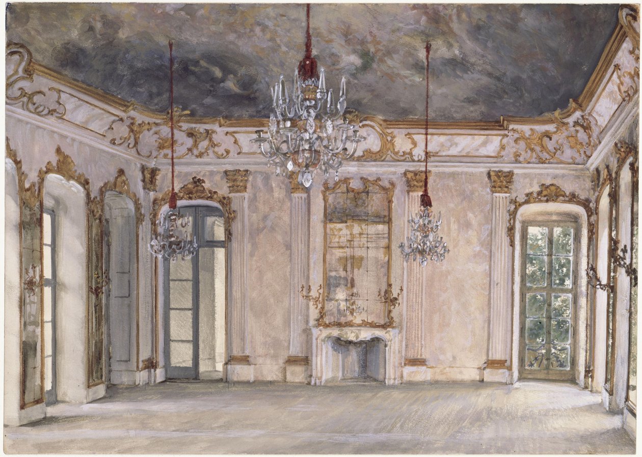 Sala no Castelo de Rheinsberg de Adolph Menzel