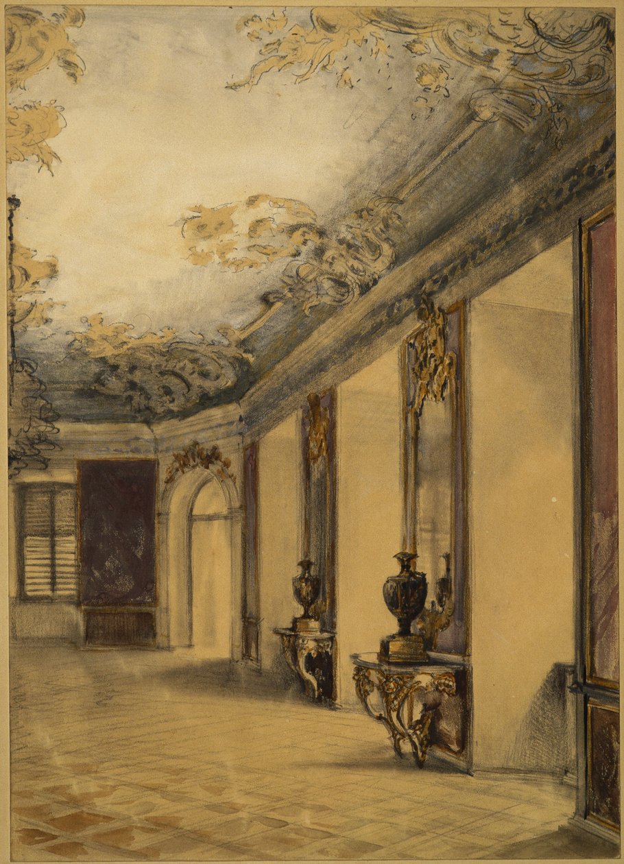 Salão no castelo de Lissa de Adolph Menzel