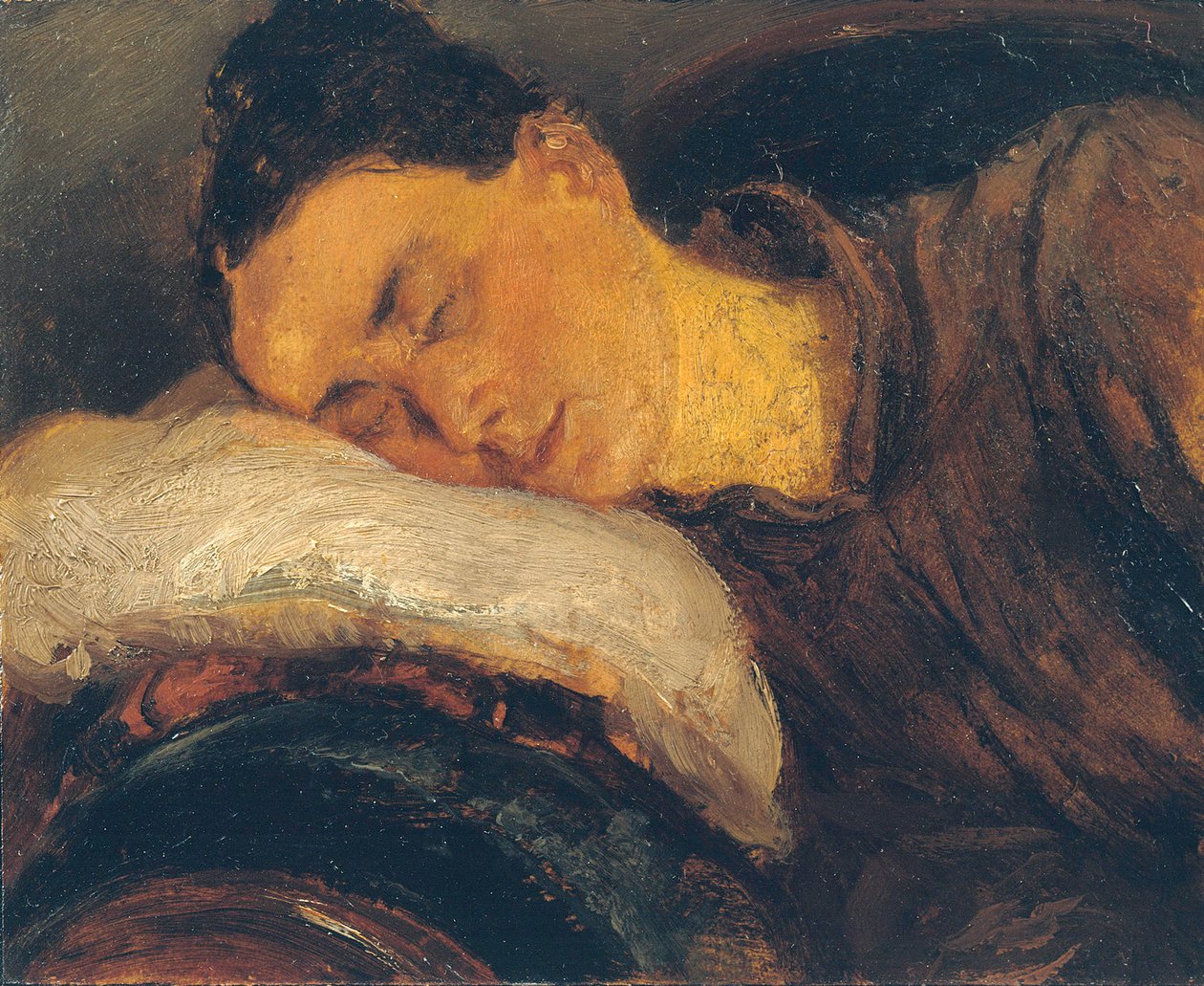Mulher adormecida de Adolph Menzel