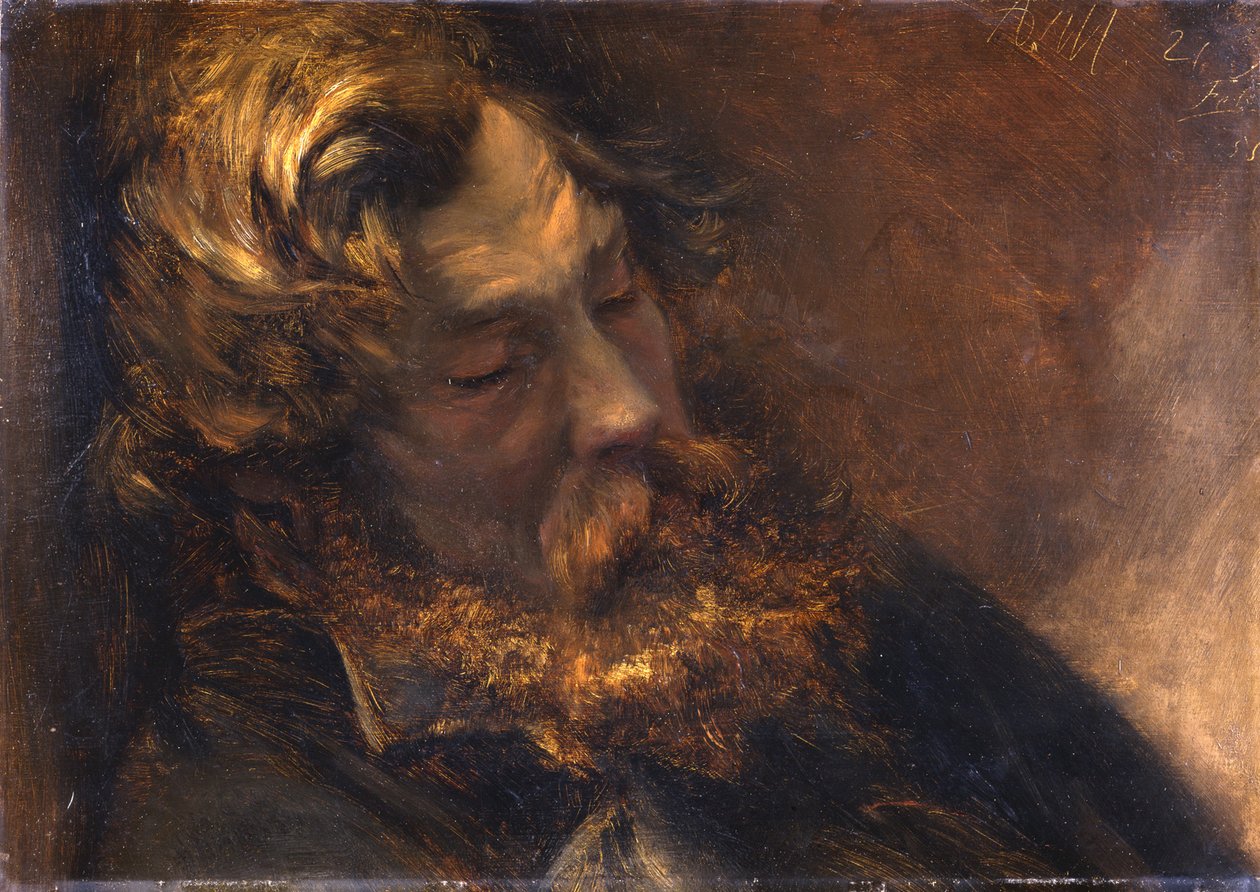 Homem adormecido de Adolph Menzel