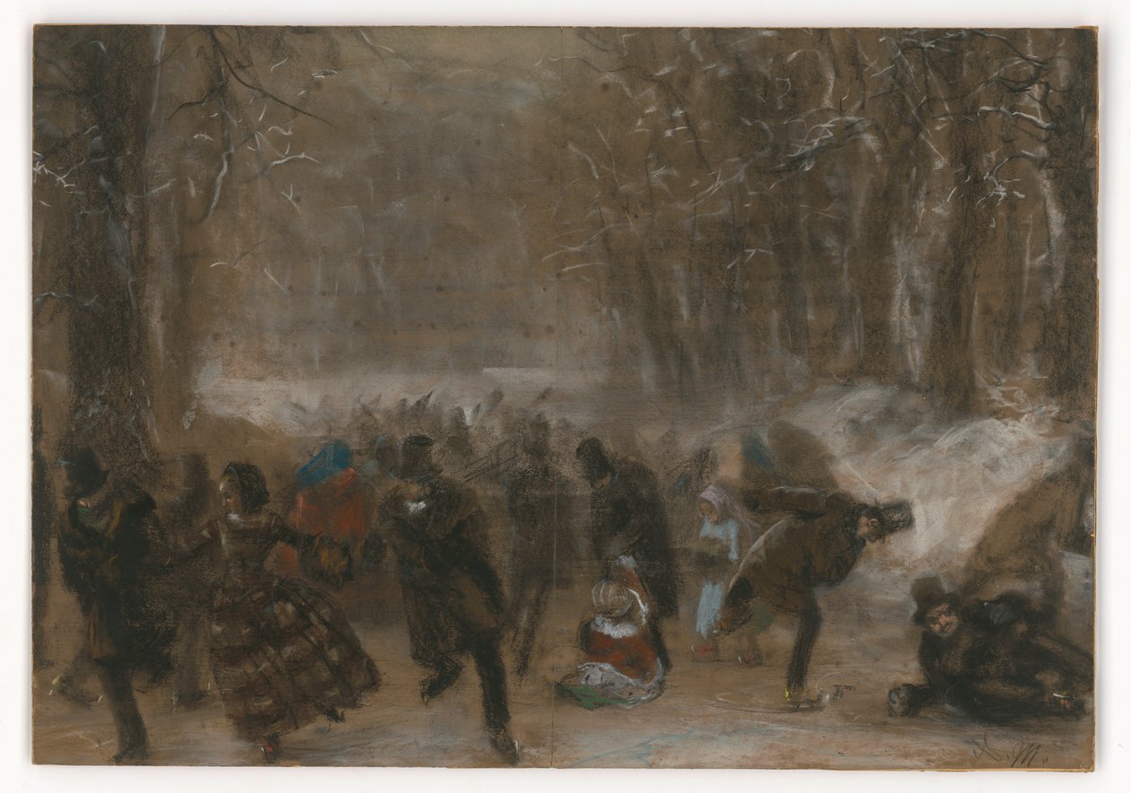 Patinador no gelo de Adolph Menzel