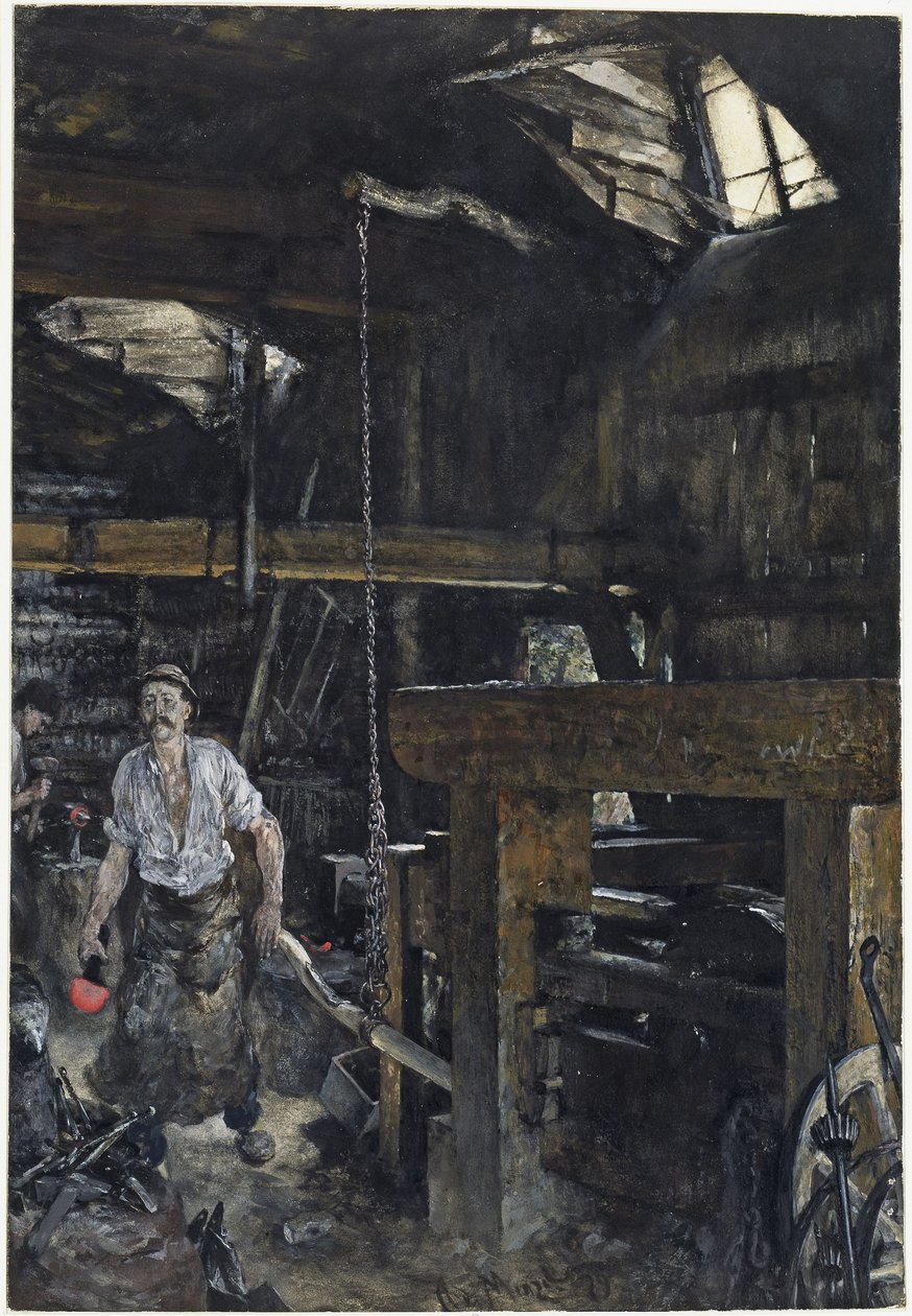 Forja em Gastein de Adolph Menzel