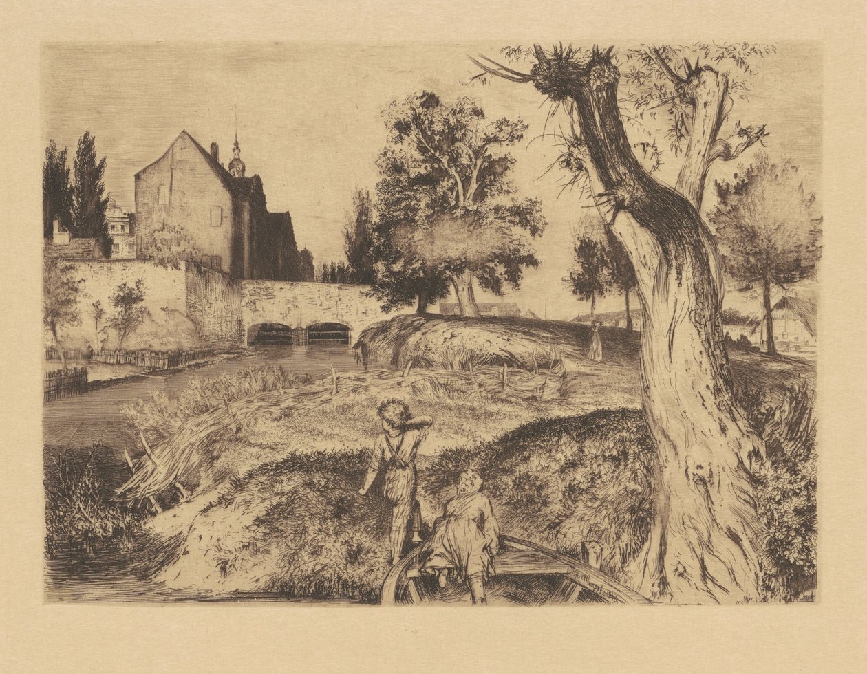 Sheep Ditch (A vala das ovelhas) de Adolph Menzel