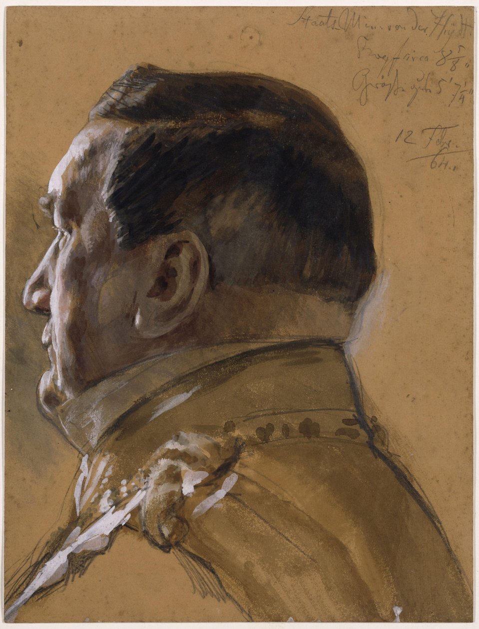 Ministro de Estado von der Heydt. Estudo para a pintura «Coroação de Guilherme I em Königsberg» de Adolph Menzel