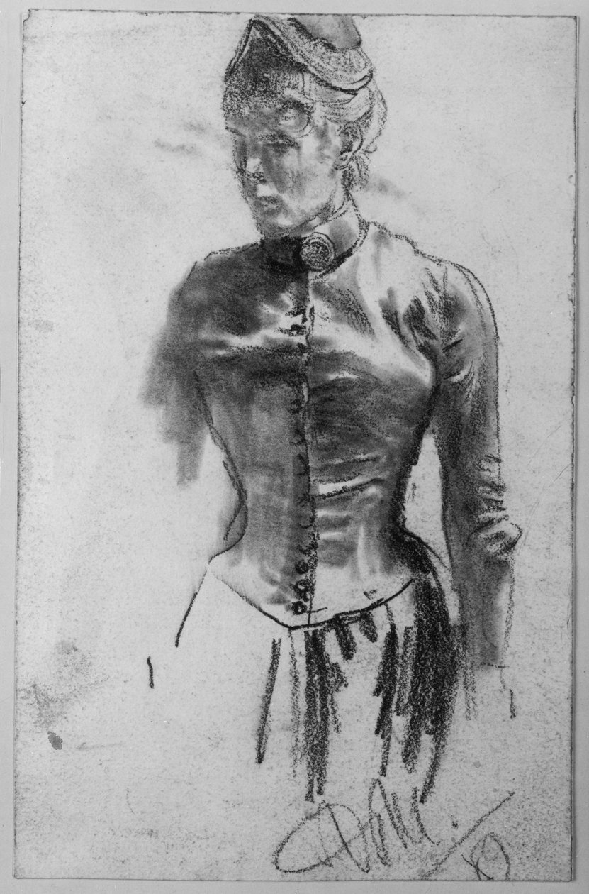 Mulher em pé de Adolph Menzel
