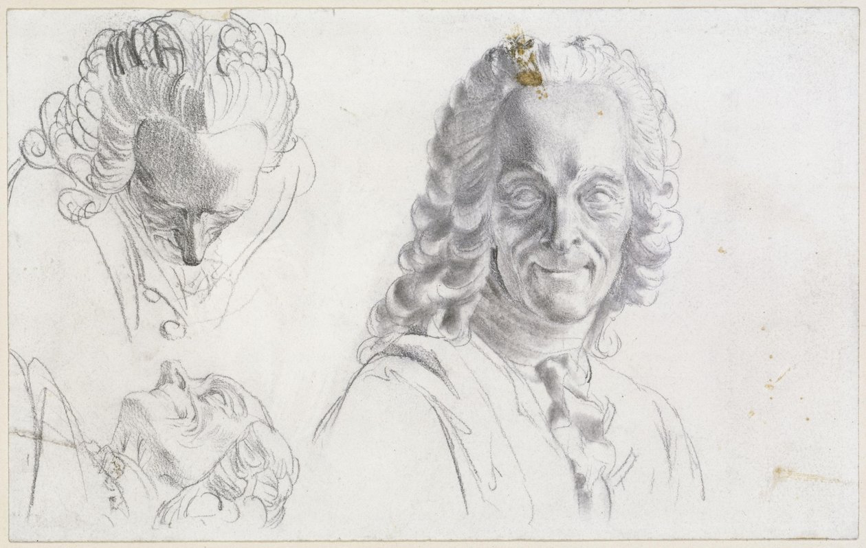 Estudo de Voltaire de Adolph Menzel