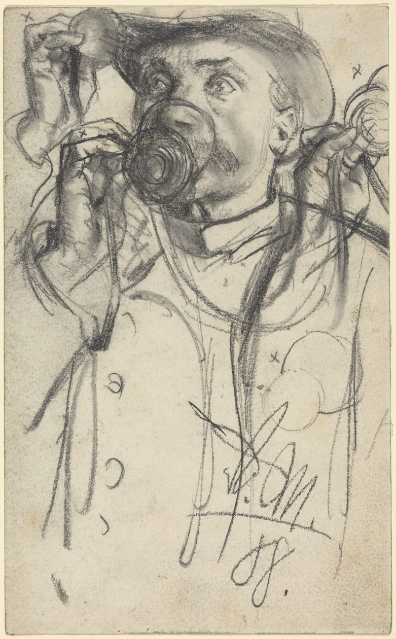 Estudos sobre um homem que bebe de Adolph Menzel