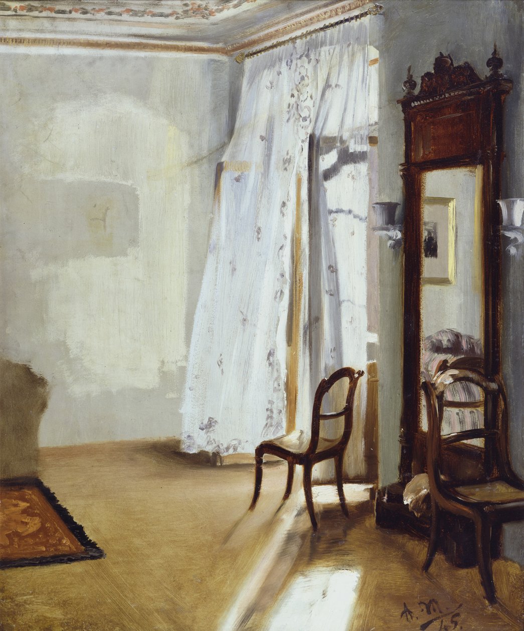O quarto com varanda de Adolph Menzel