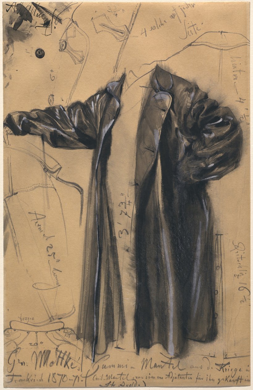 O casaco impermeável do general Moltke de Adolph Menzel