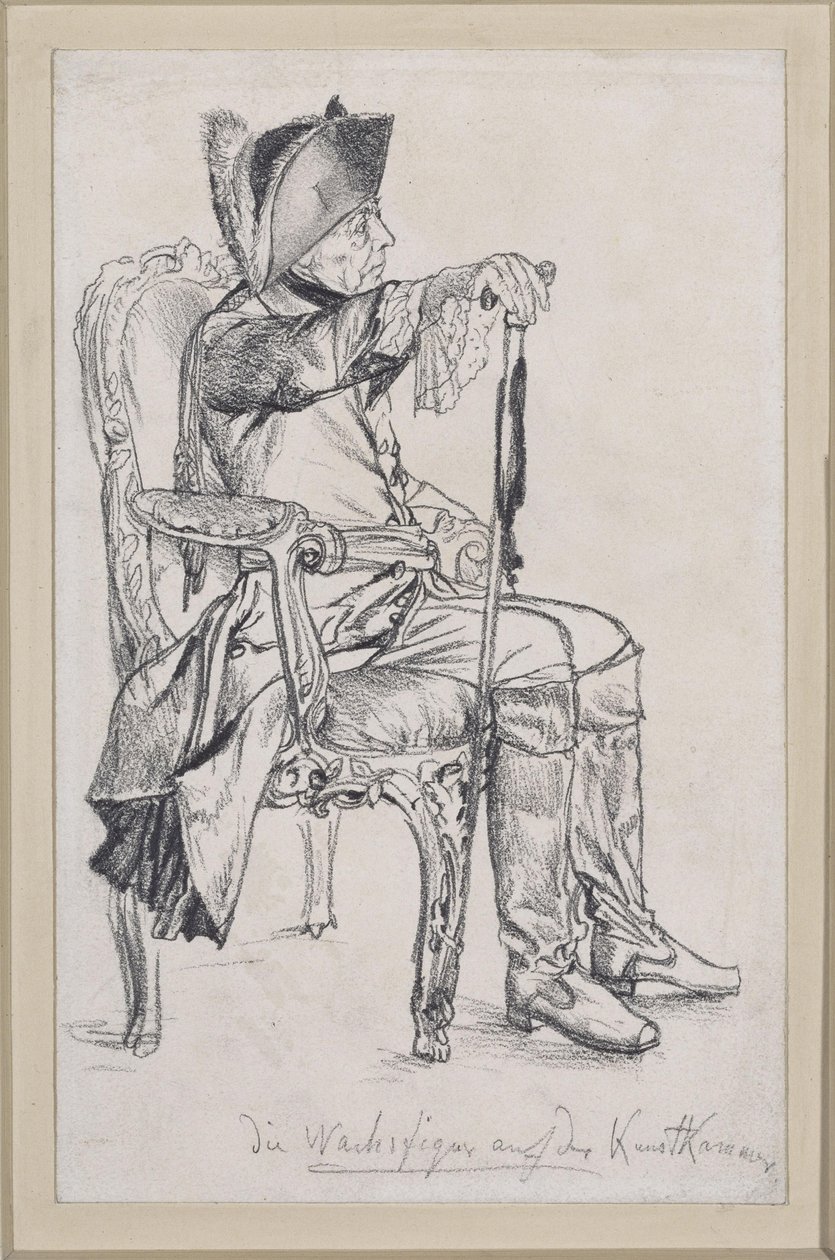 Figura de cera de Frederico II (figura retocada por Schadow) para a Coleção Real de Arte de Adolph Menzel