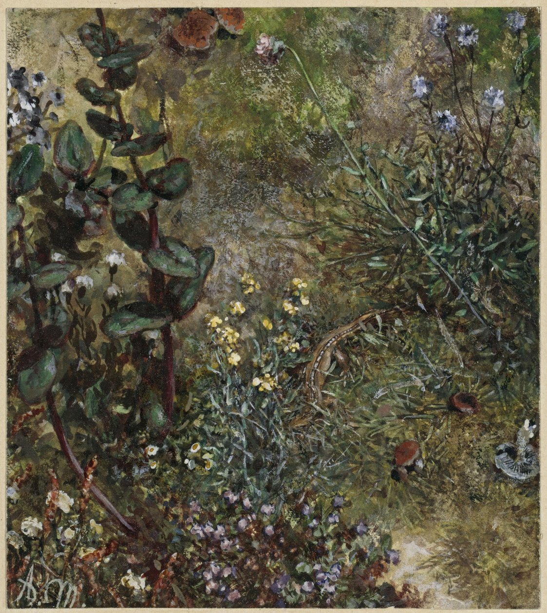 Solo da floresta com o lagarto. Do «Álbum das Crianças» de Adolph Menzel
