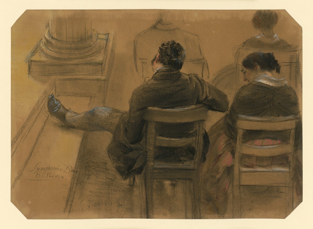Público na sala de concertos de Adolph Menzel