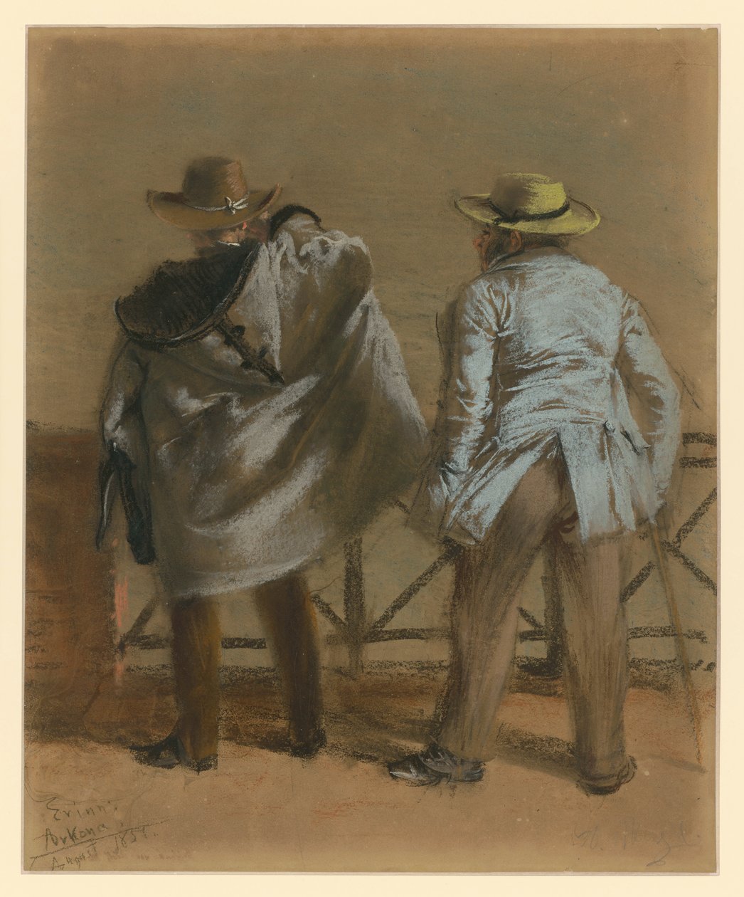 Dois banhistas junto ao mar de Adolph Menzel