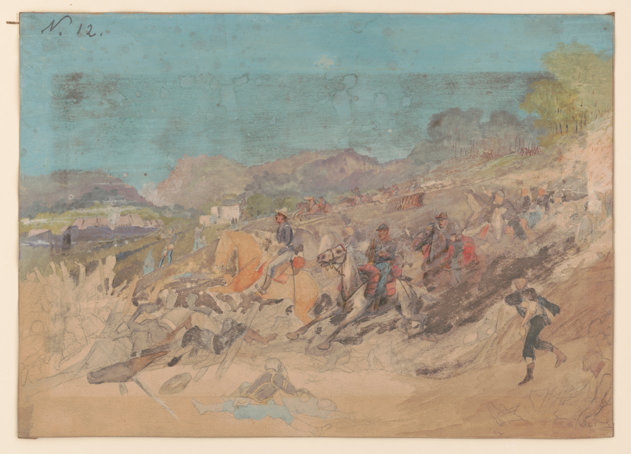 Batalha de Peach Tree Creek, Geórgia, 20 de Julho de 1864 de Adolph Metzner