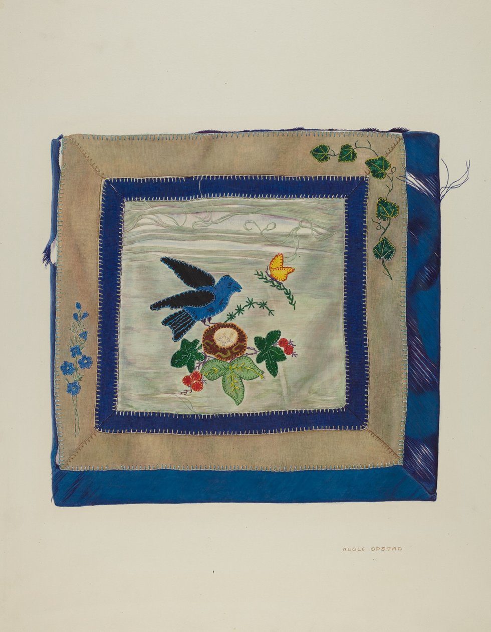 Detalhe da Cobertura de Bluebird, c. 1941. de Adolph Opstad