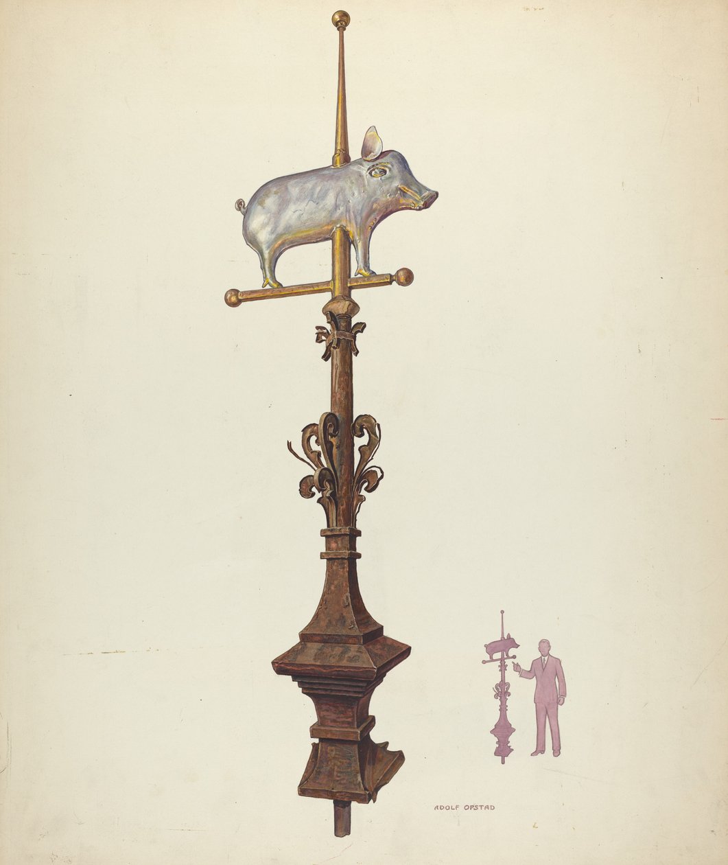 Cata-vento Finial, c. 1941. de Adolph Opstad