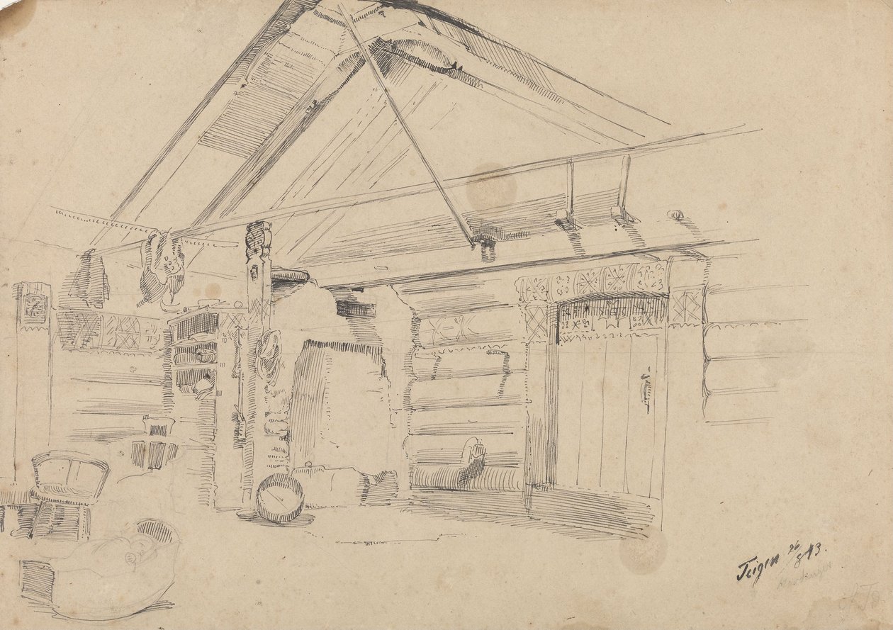 Casa de camponês, Teigen de Adolph Tidemand