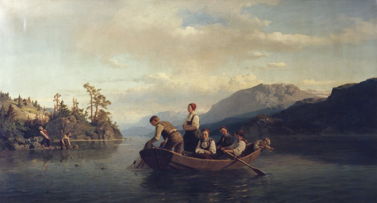 Noite em Krøderen de Adolph Tidemand