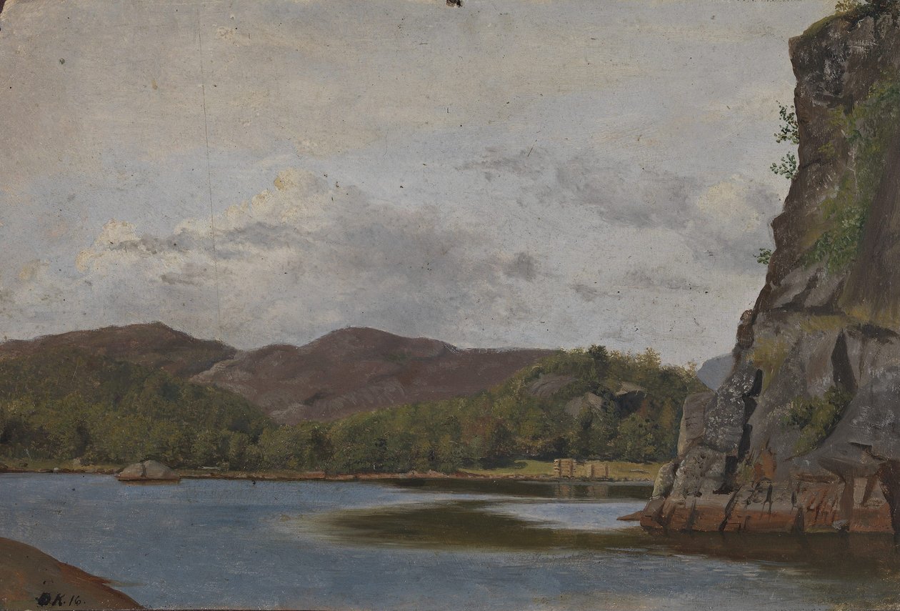 Da costa, perto de Mandal de Adolph Tidemand