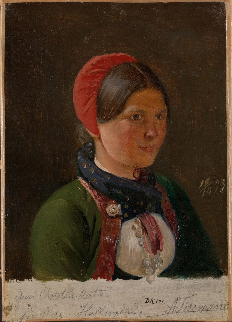 A rapariga de Hallingdal de Adolph Tidemand