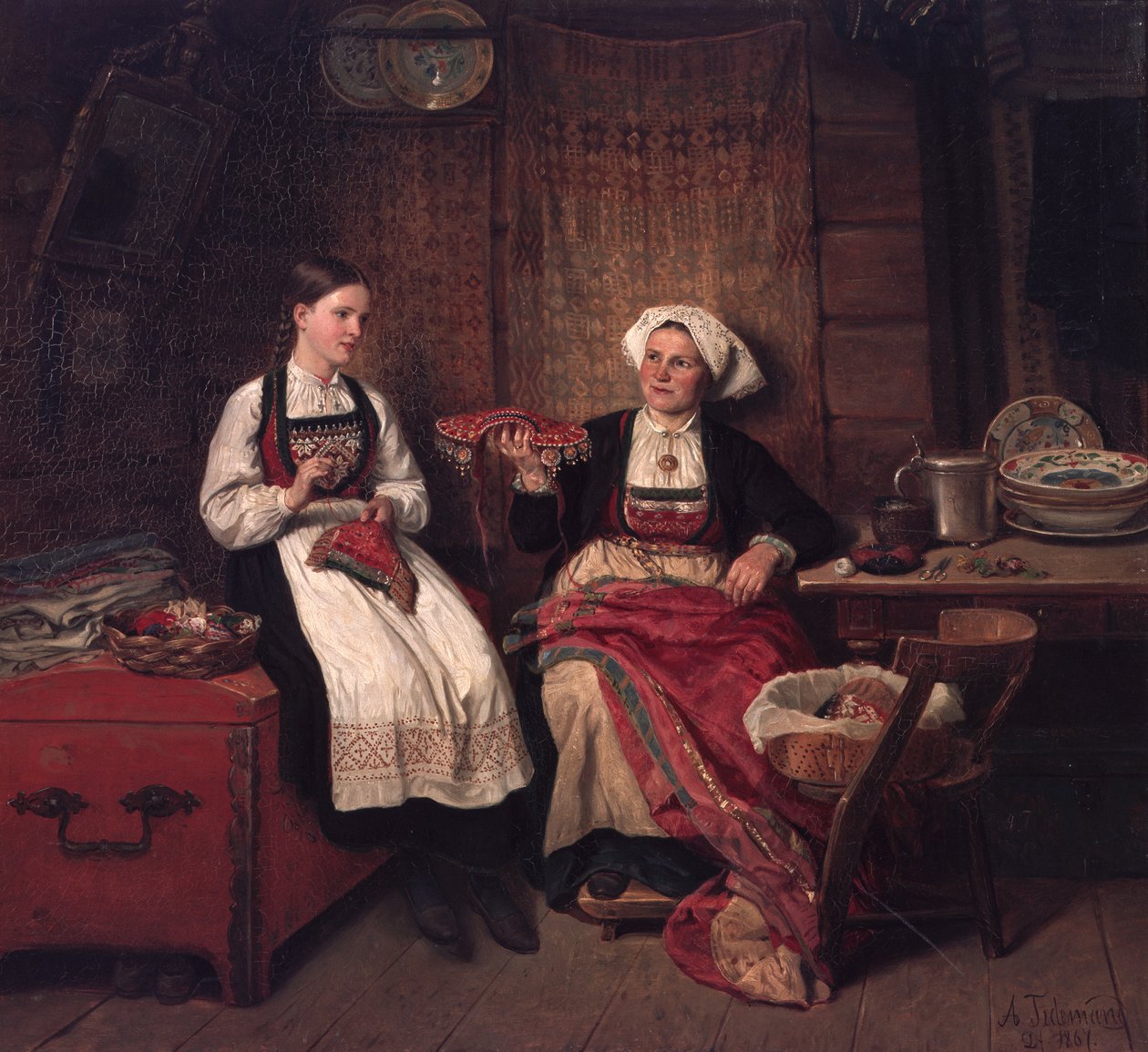Coroa de casamento dos avós de Adolph Tidemand