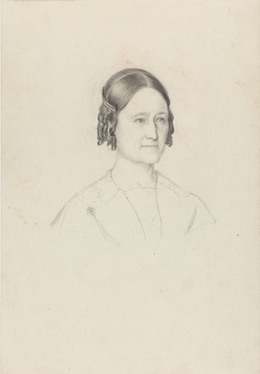 A esposa do artista, Johanne Tidemand de Adolph Tidemand