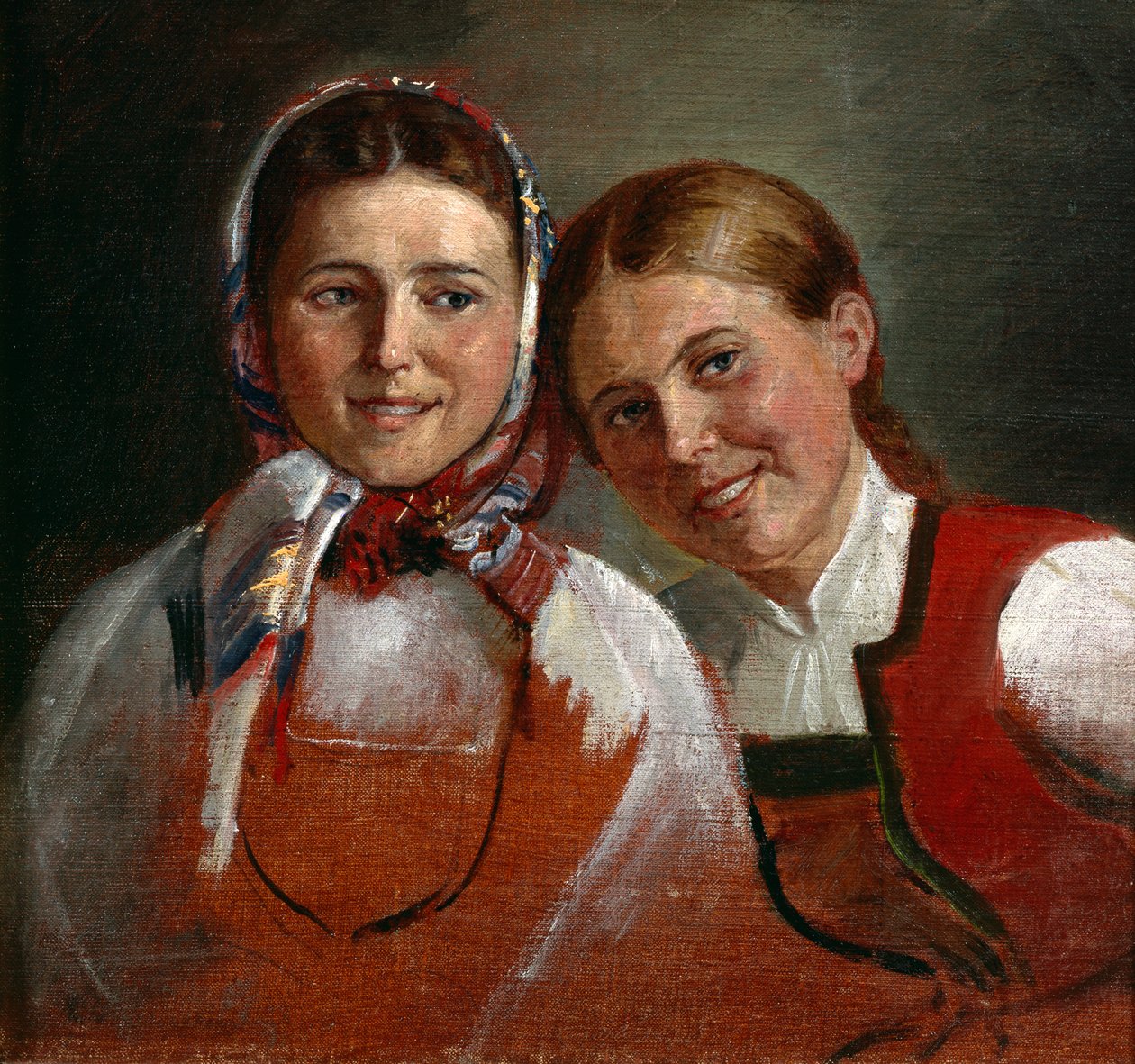 Raparigas que riem de Adolph Tidemand
