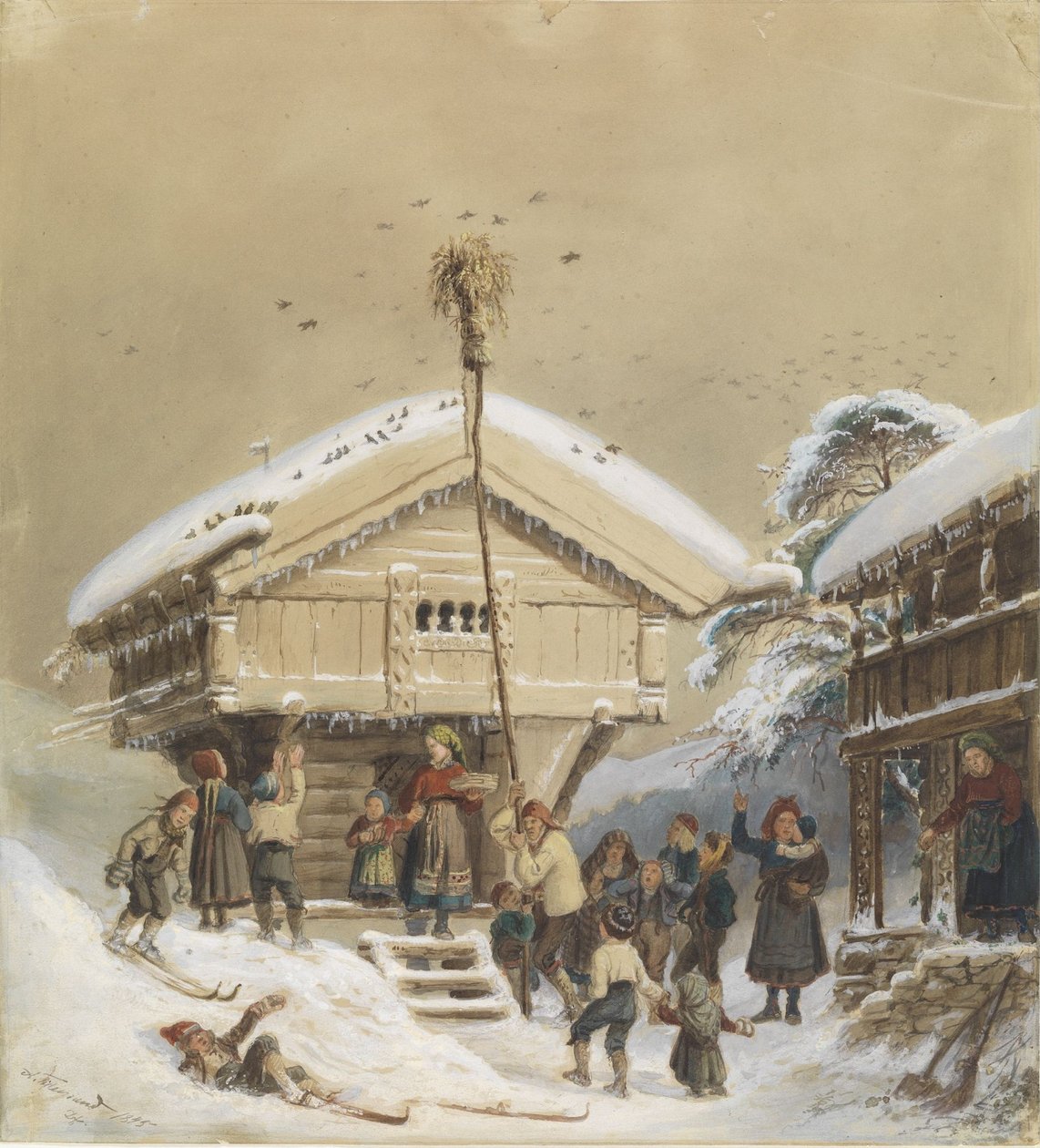 Costume natalício norueguês de Adolph Tidemand