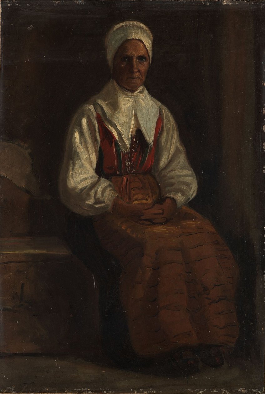 Mulher camponesa de Adolph Tidemand