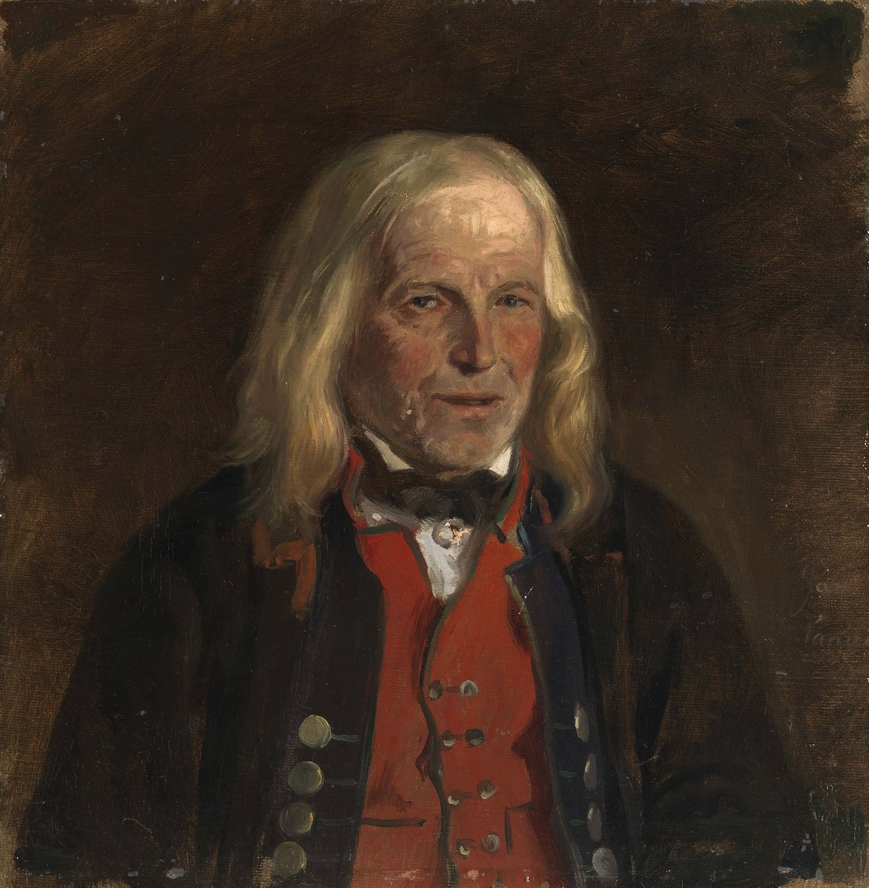 Estudo de retrato do agricultor Jan Sandve [?] de Adolph Tidemand