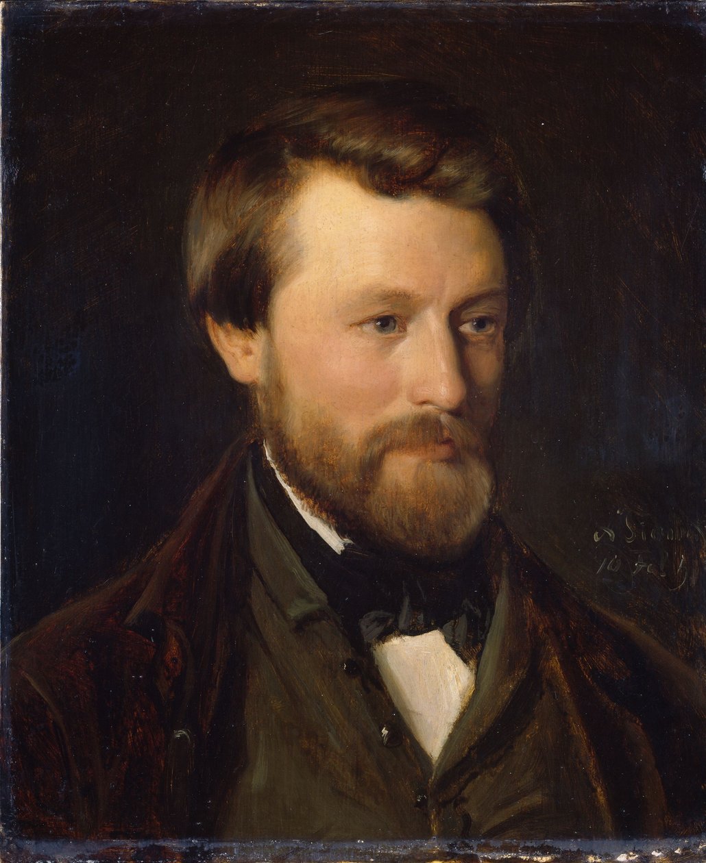 Retrato de Emil Tidemand, irmão do artista de Adolph Tidemand