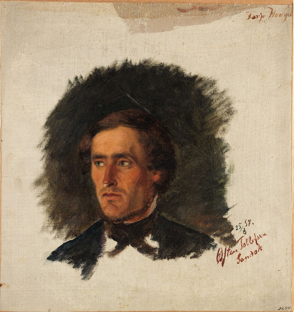 Retrato do agricultor Østen Tollefsen de Sandaak de Adolph Tidemand