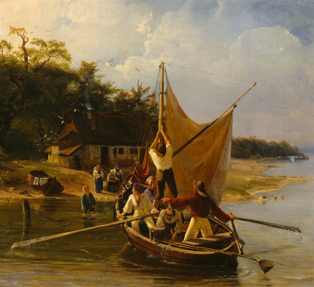Regresso dos pescadores dinamarqueses de Adolph Tidemand
