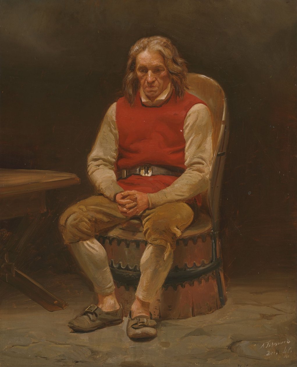 Agricultor sentado de Adolph Tidemand