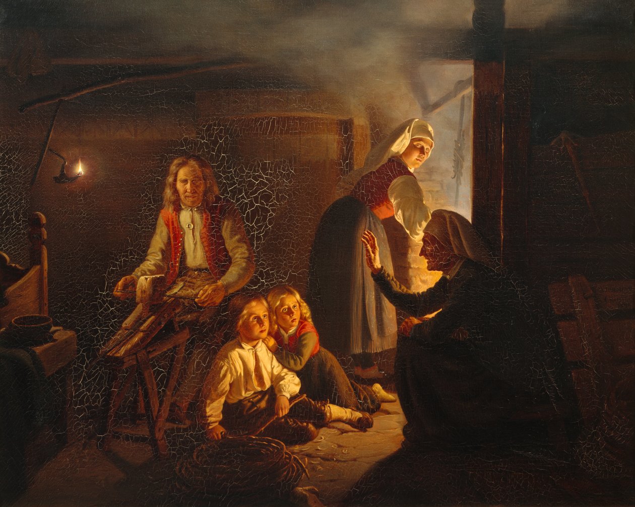 O contador de histórias (pintura) de Adolph Tidemand