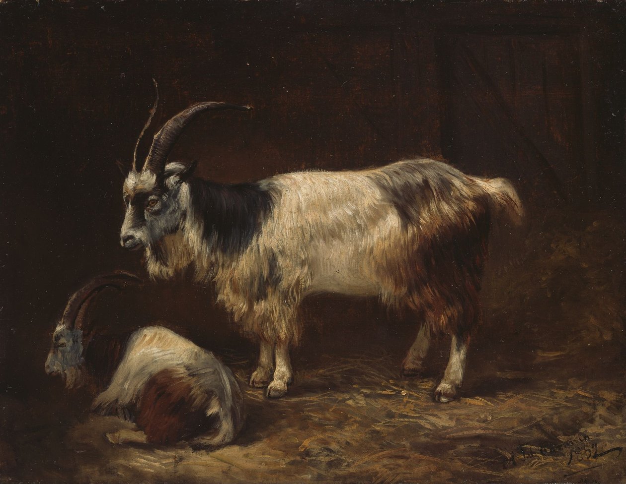 Duas cabras de Adolph Tidemand