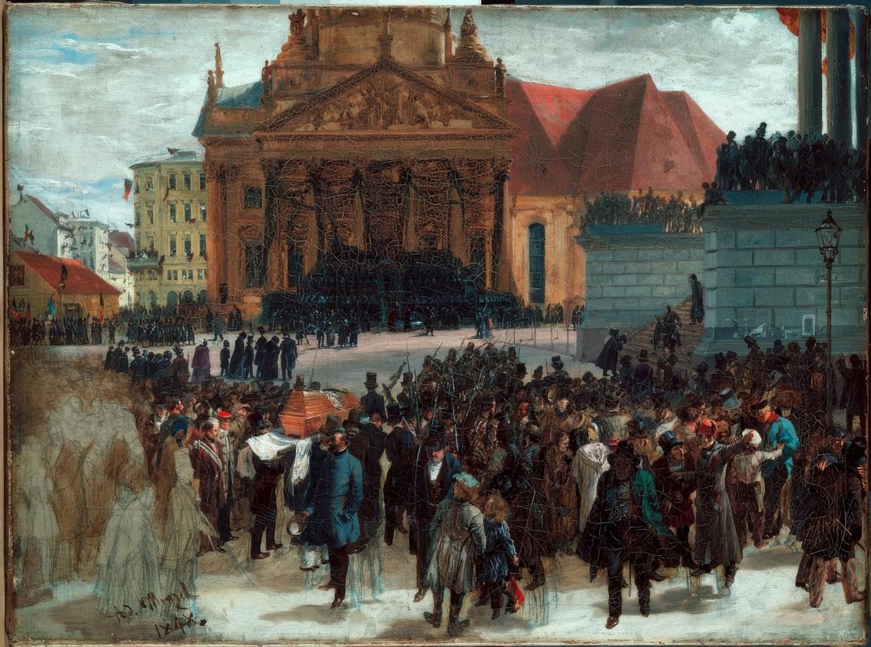 Março de Aufbahrung caído de Adolph Menzel