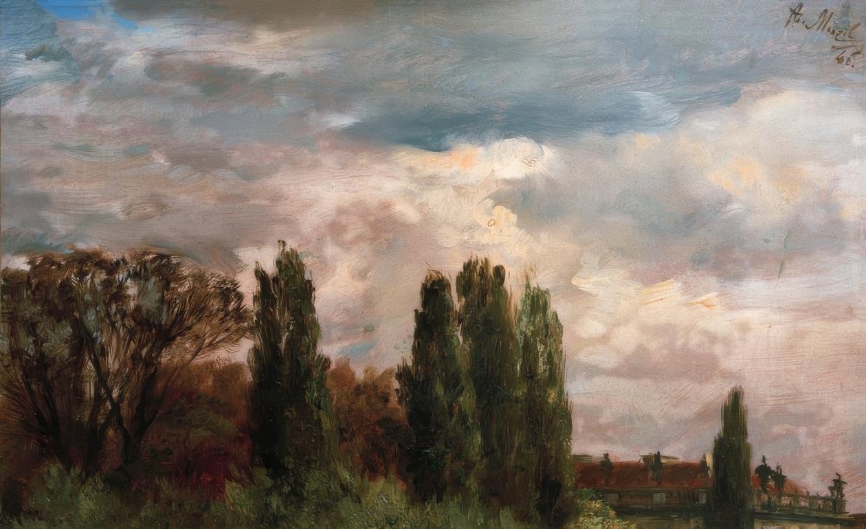 Vista para o parque do príncipe Albrecht de Adolph Menzel