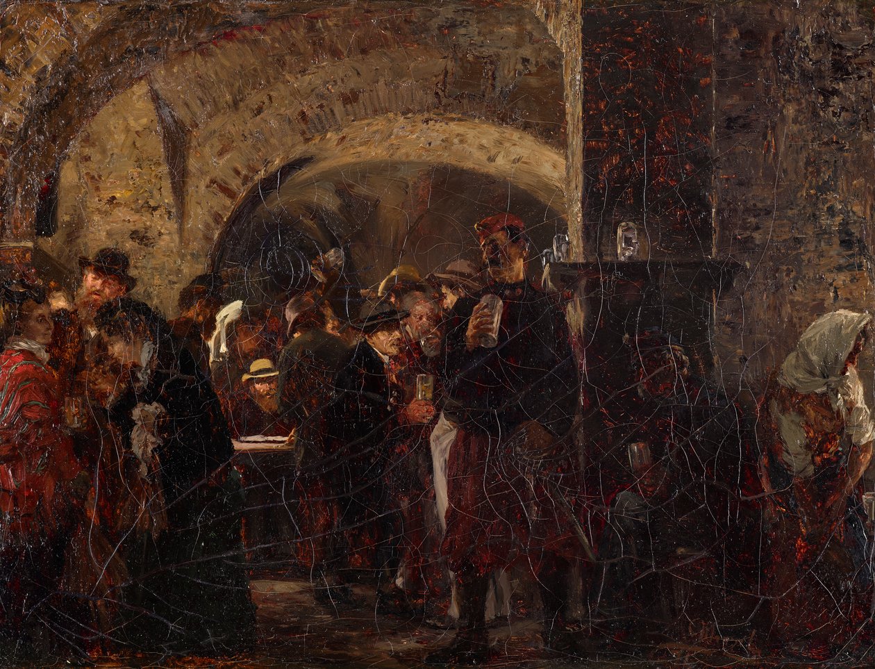 A Cave Esterházy em Viena de Adolph Menzel
