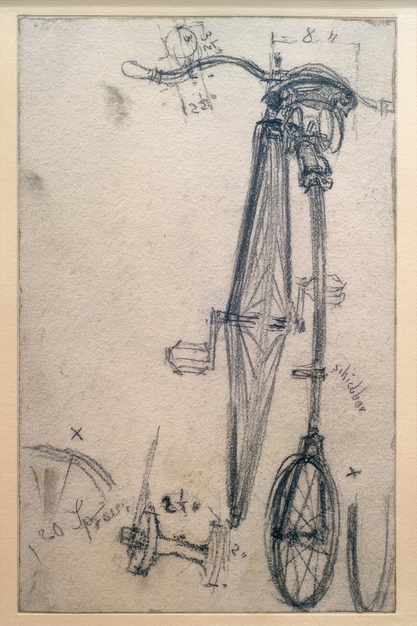 Penny-farthing, vista por trás de Adolph Menzel