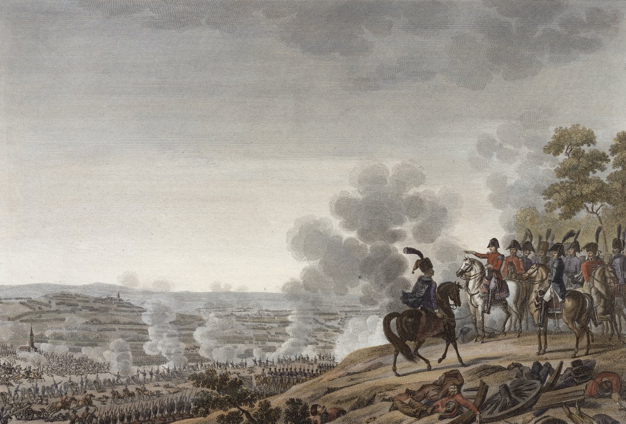 A Batalha do Moskva, 7 de setembro de 1812, gravada por Jacques Couche (n.1759) (aquatinta) de Adolphe Roehn