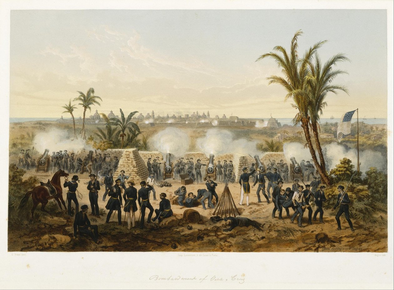 Bombardeio de Vera-Cruz de Adolphe Jean Baptiste Bayot