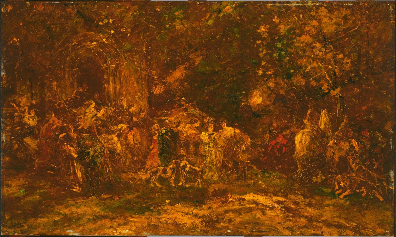 Adoração da floresta de Adolphe Joseph Thomas Monticelli