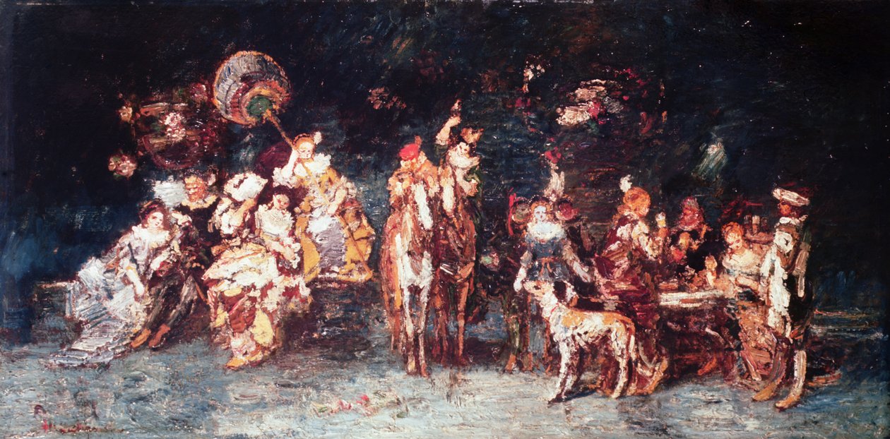 Festa Noturna, 1875 de Adolphe Joseph Thomas Monticelli